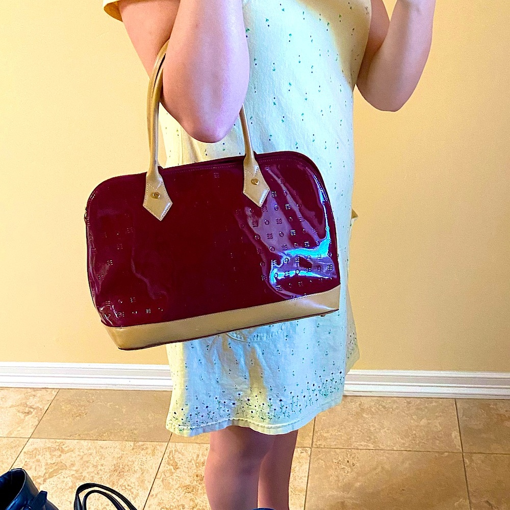 ARCADIA VINTAGE RED LEATHER BAG